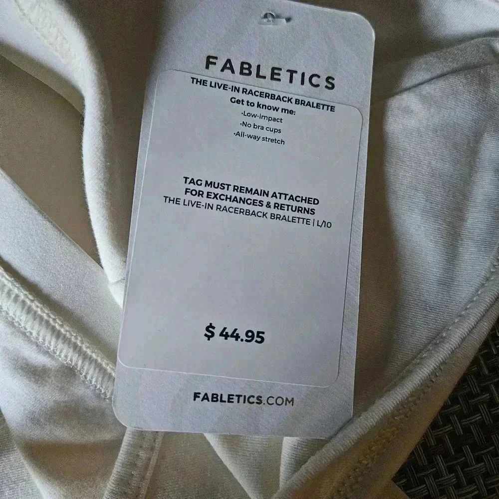 New With Tags Fabletics Live In Racerback Bralett… - image 4